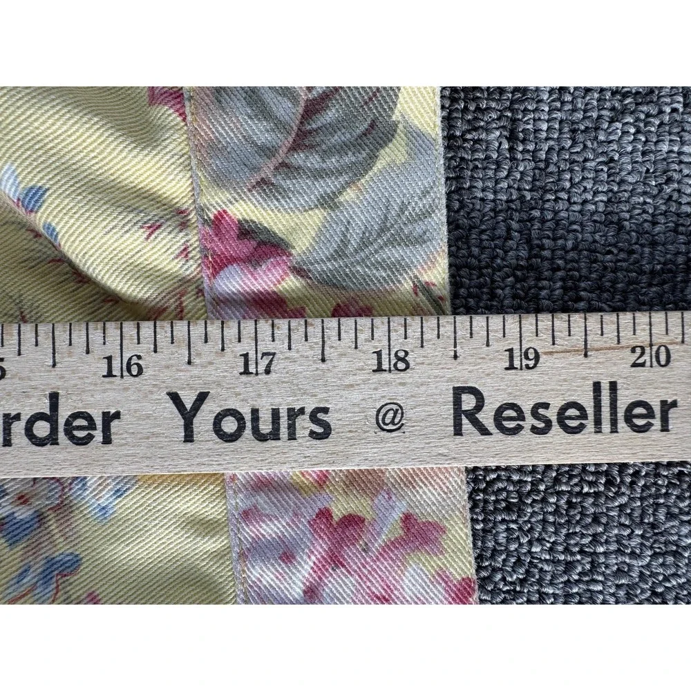 Vintage Ralph Lauren Jacket Womens Medium Yellow Floral Denim Cotton Cropped - Picture 5 of 7